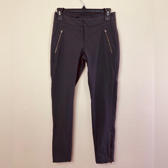 Athleta Pants - Athleta Chocolate Ankle Zipped Trousers Size 2P